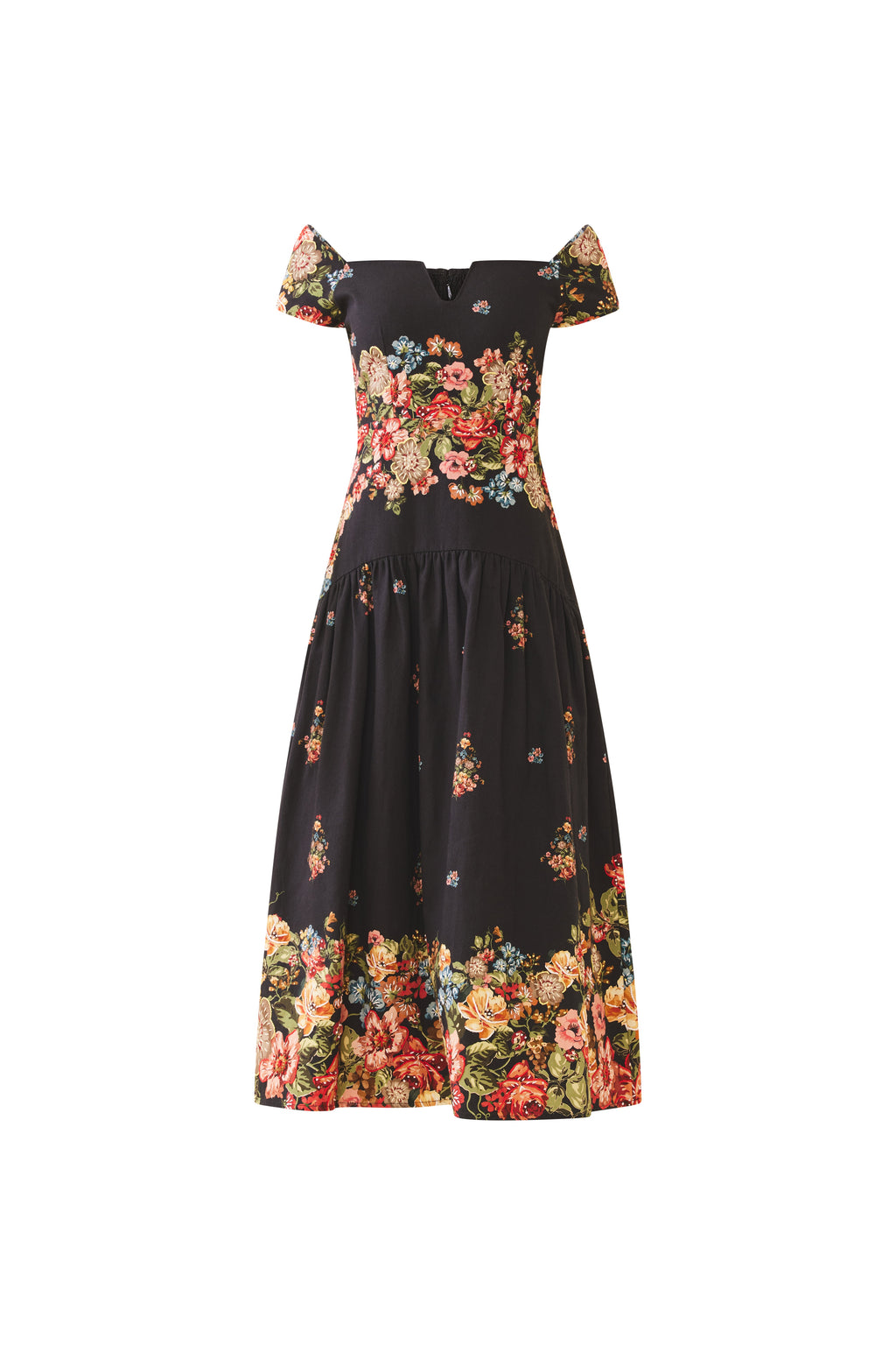 Sydney Dress in Black Victorian Floral