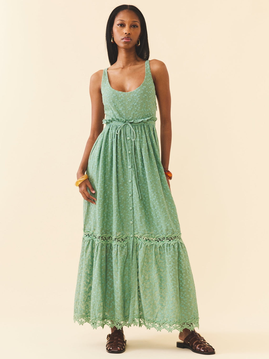 Valeria Dress in Bermuda Green