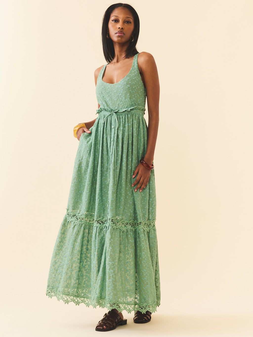 Valeria Dress in Bermuda Green