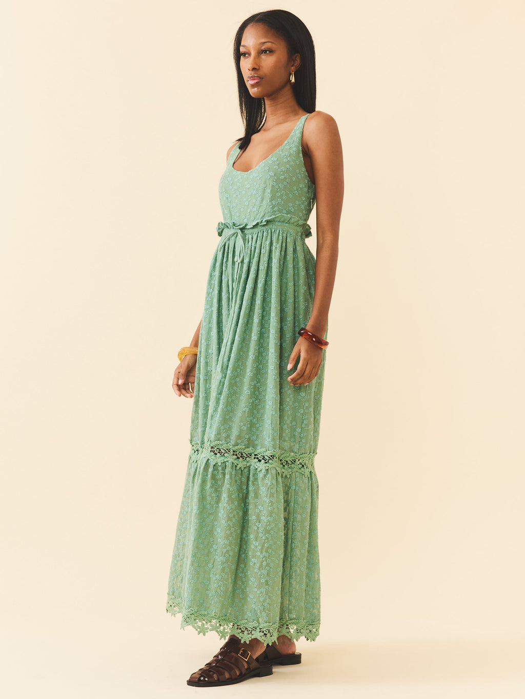 Valeria Dress in Bermuda Green