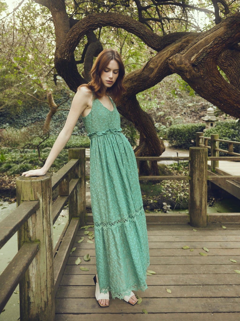 Valeria Dress in Bermuda Green