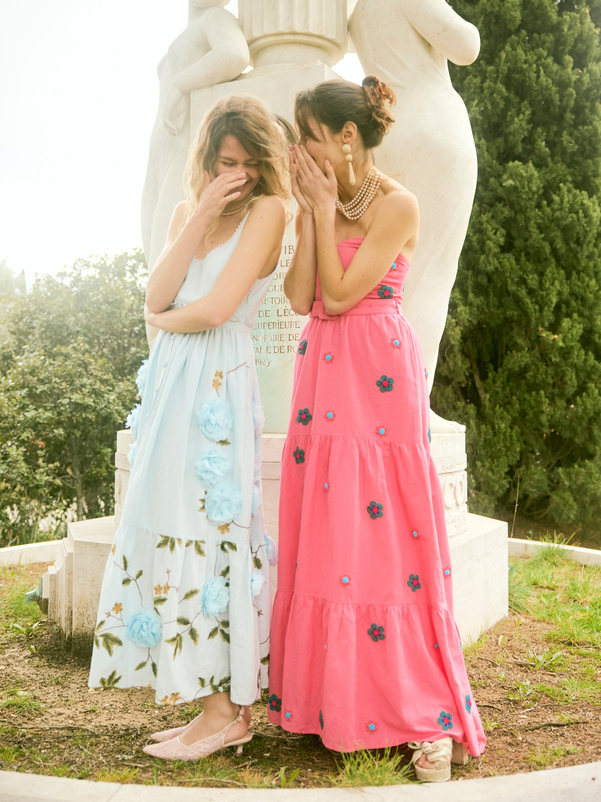 Valeria Dress in Lotus Garden Blue