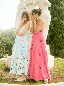 Valeria Dress in Lotus Garden Blue