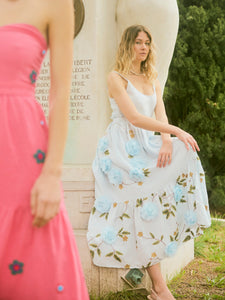 Valeria Dress in Lotus Garden Blue