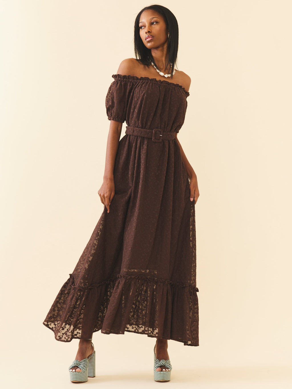 Luna Dress in Chocolate Martini