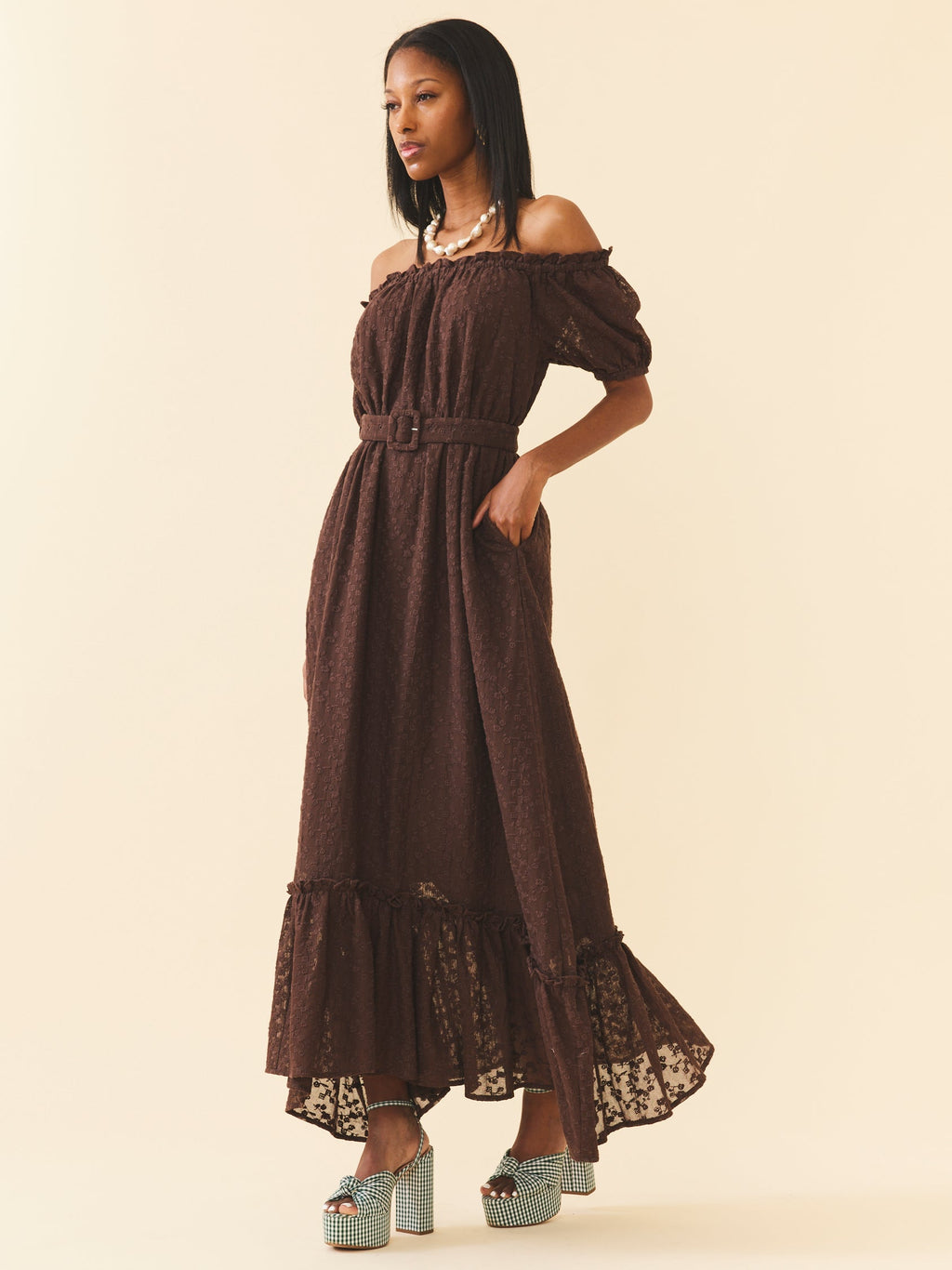 Luna Dress in Chocolate Martini