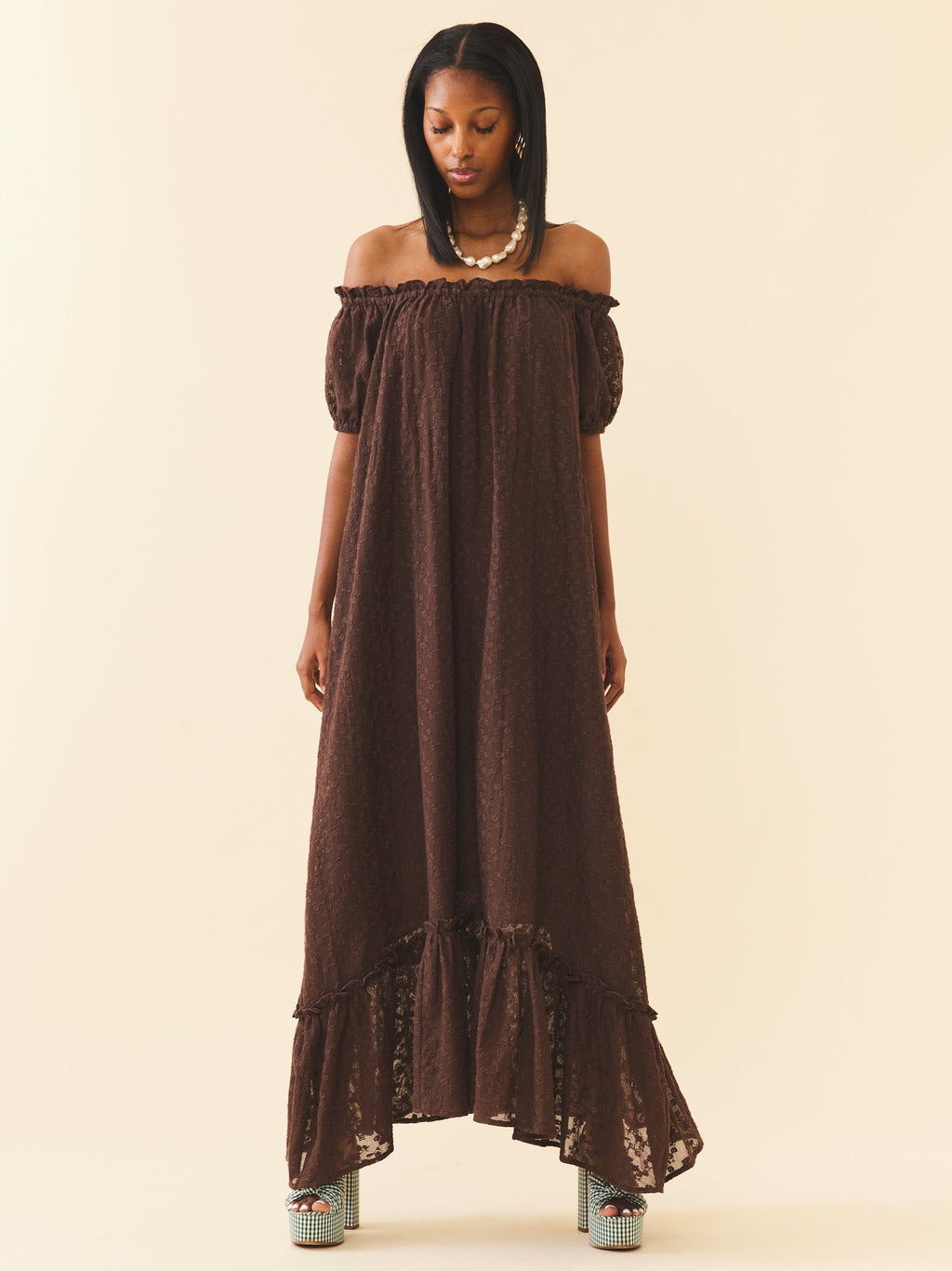 Luna Dress in Chocolate Martini