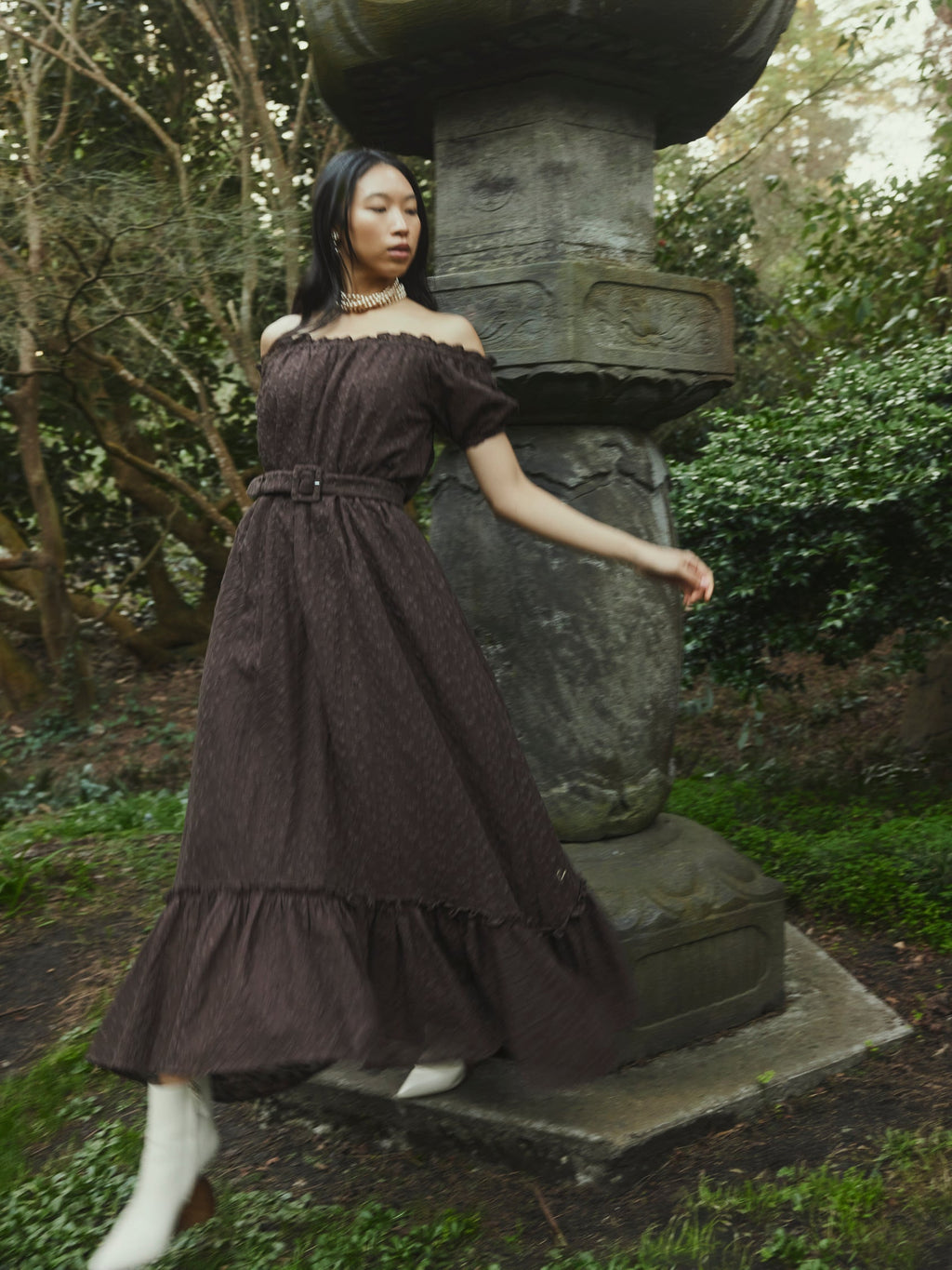 Luna Dress in Chocolate Martini