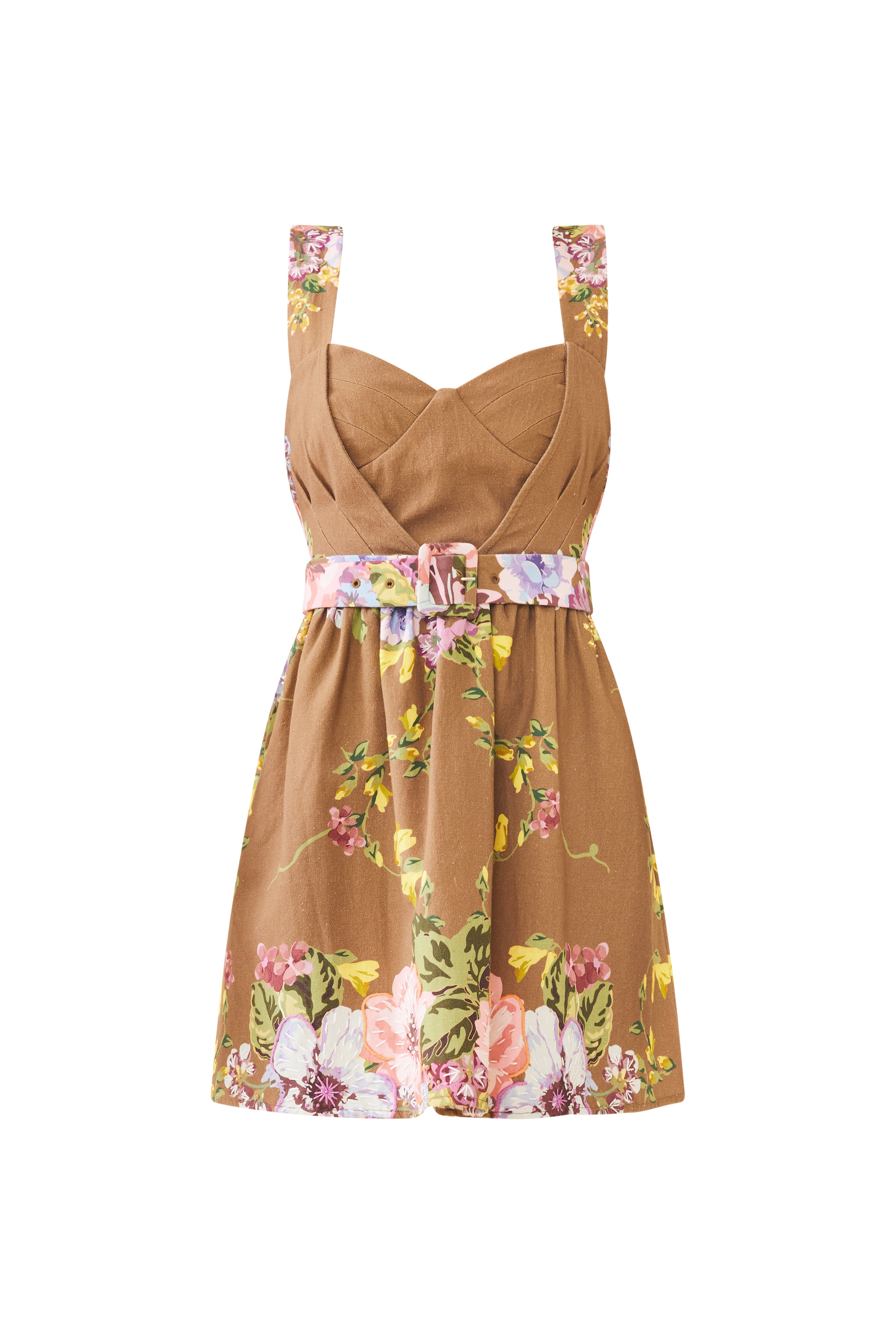Georgie Dress in Caramel Victorian Floral