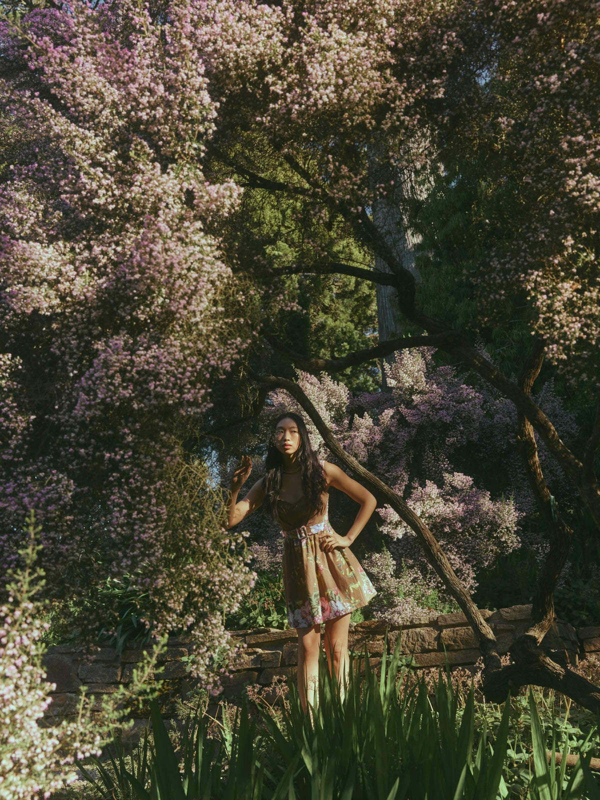 Georgie Dress in Caramel Victorian Floral