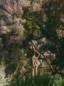 Georgie Dress in Caramel Victorian Floral