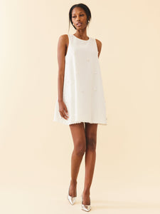 OTM Exclusive: Mattie Dress in Pearly White