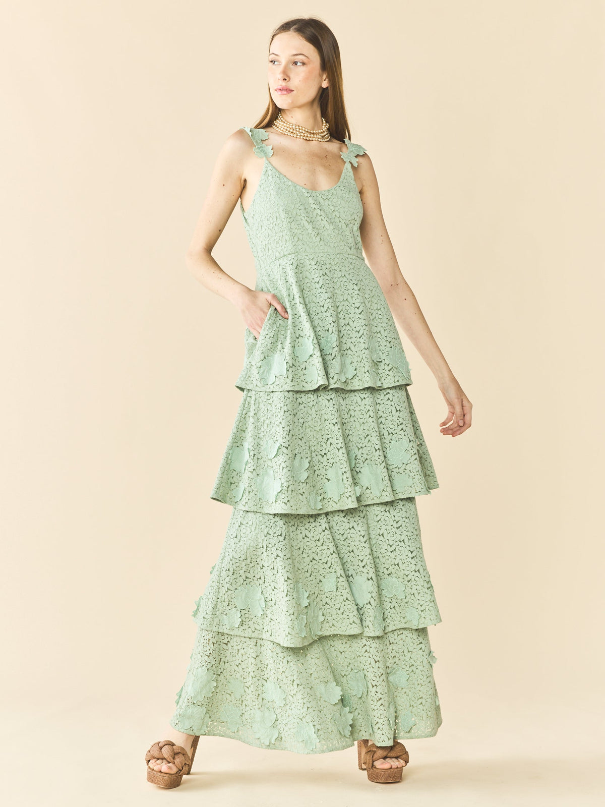 Emmy Dress in Minty Green