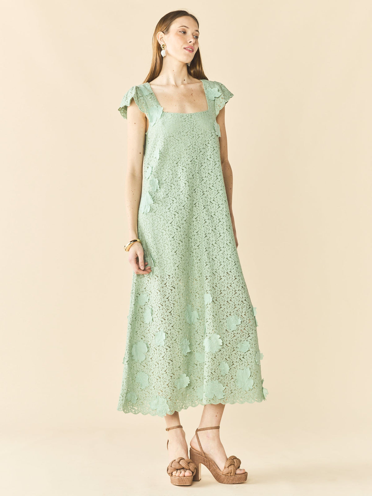Lindsay Dress in Minty Green