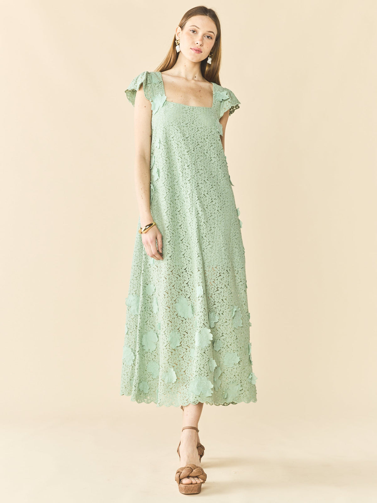 Lindsay Dress in Minty Green