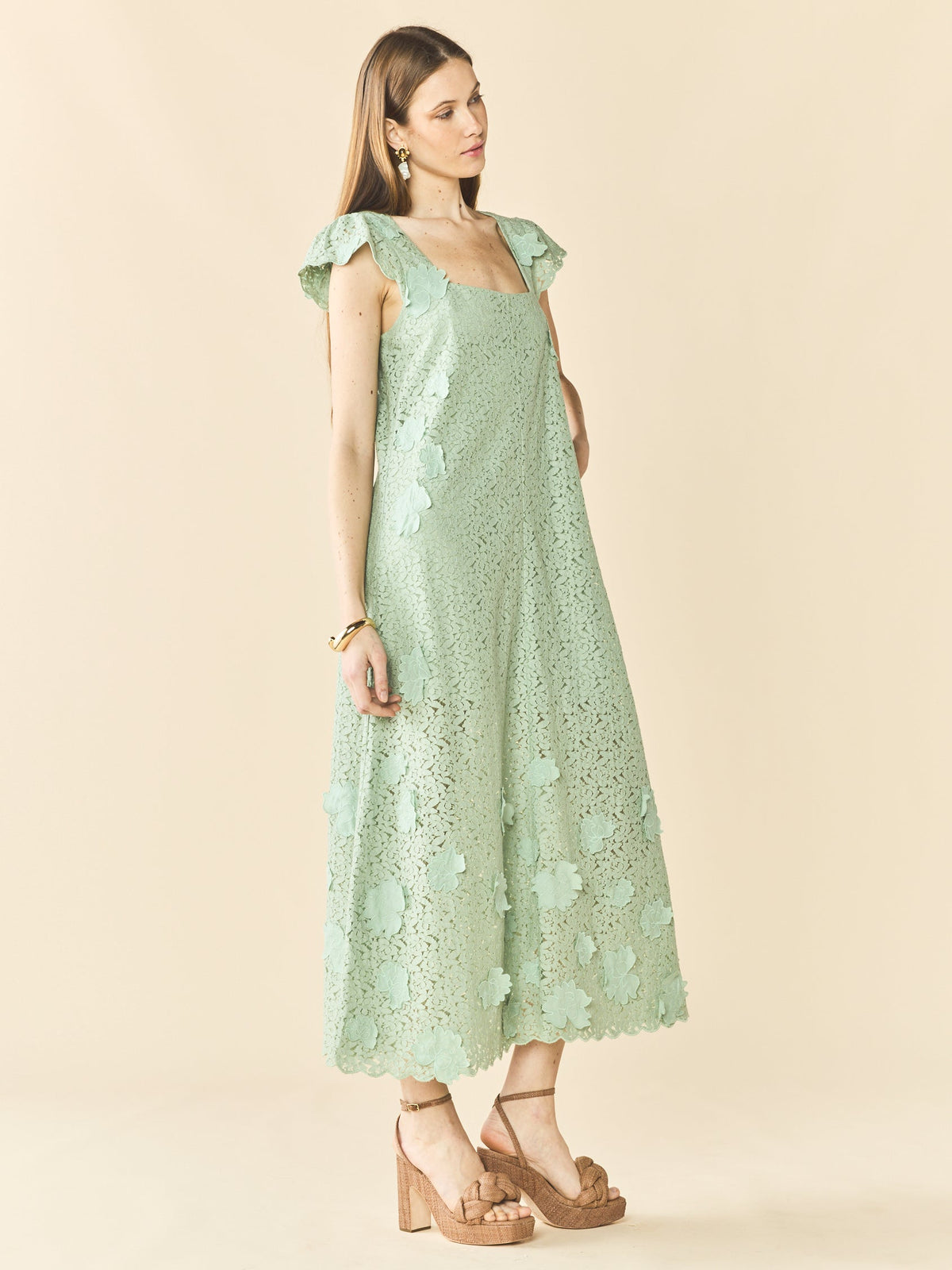 Lindsay Dress in Minty Green