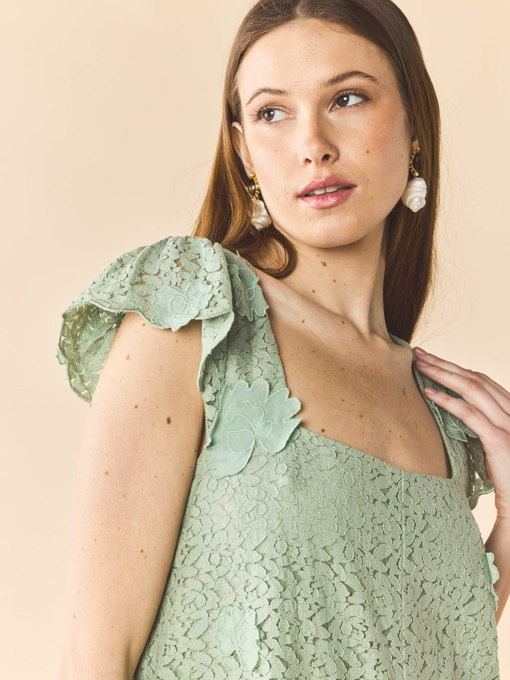 Lindsay Dress in Minty Green
