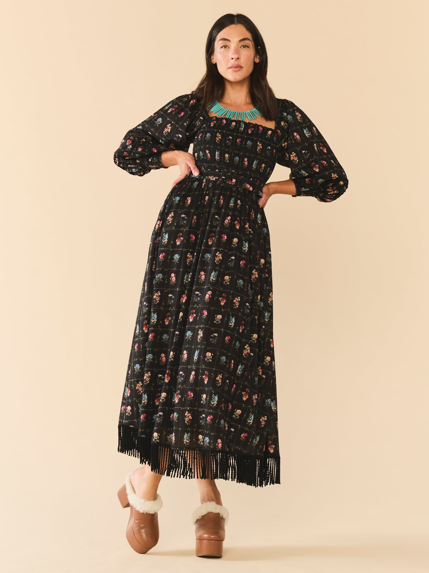 Jocelyn Dress in Florence Black Floral