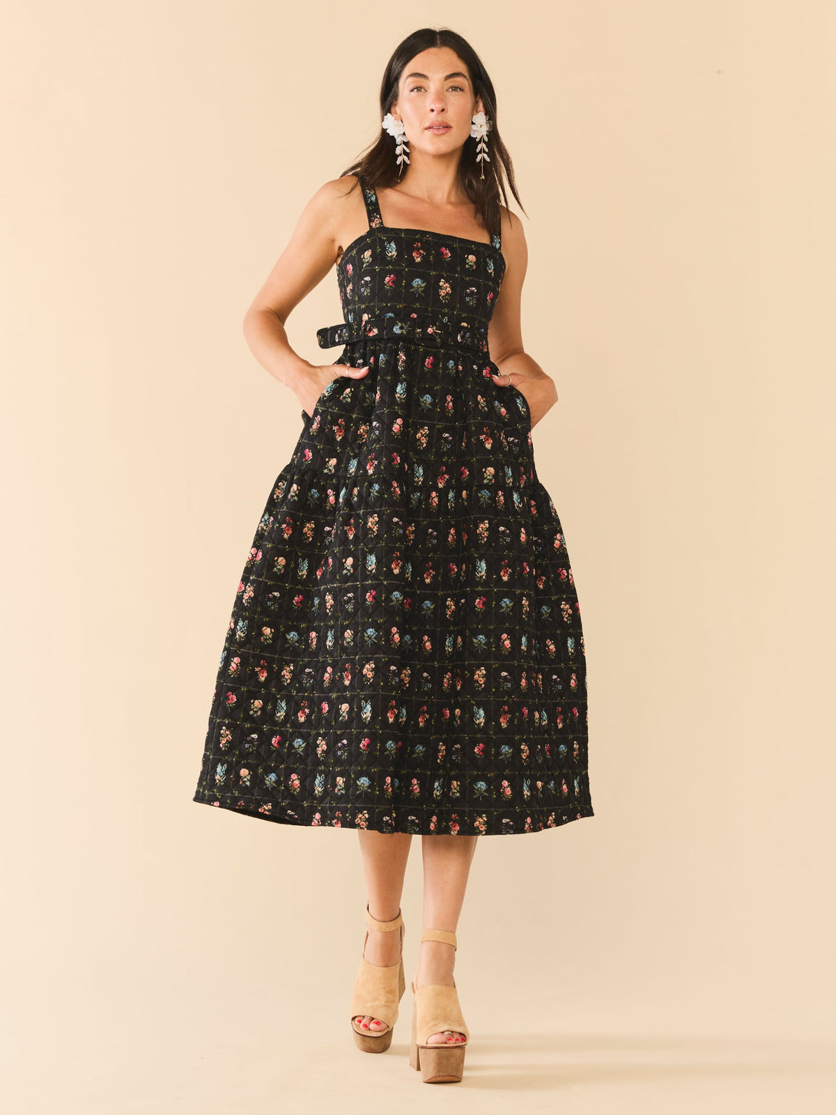 Willa Dress in Florence Black Floral