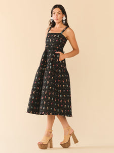 Willa Dress in Florence Black Floral
