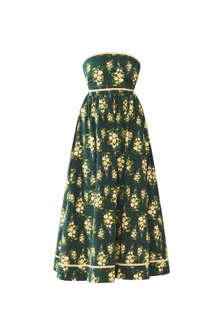 EDDY x Mckenzie Depinto Mimi Dress in Deep Green & Floral