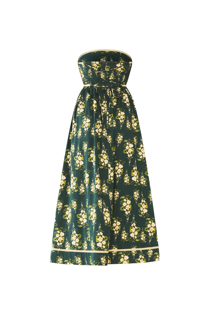 EDDY x Mckenzie Depinto Mimi Dress in Deep Green & Floral