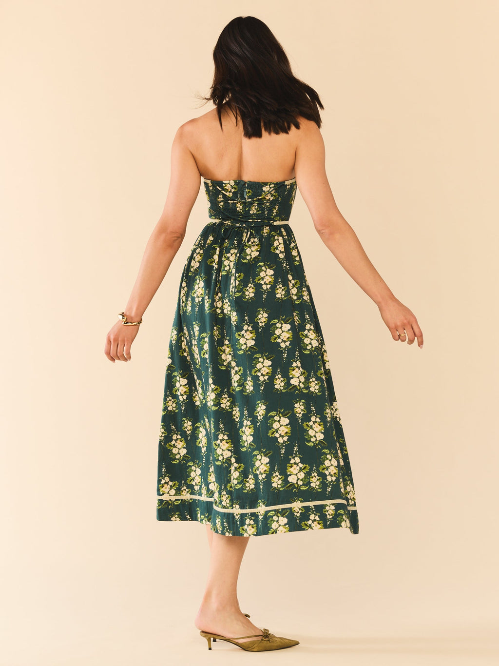 EDDY x Mckenzie Depinto Mimi Dress in Deep Green & Floral