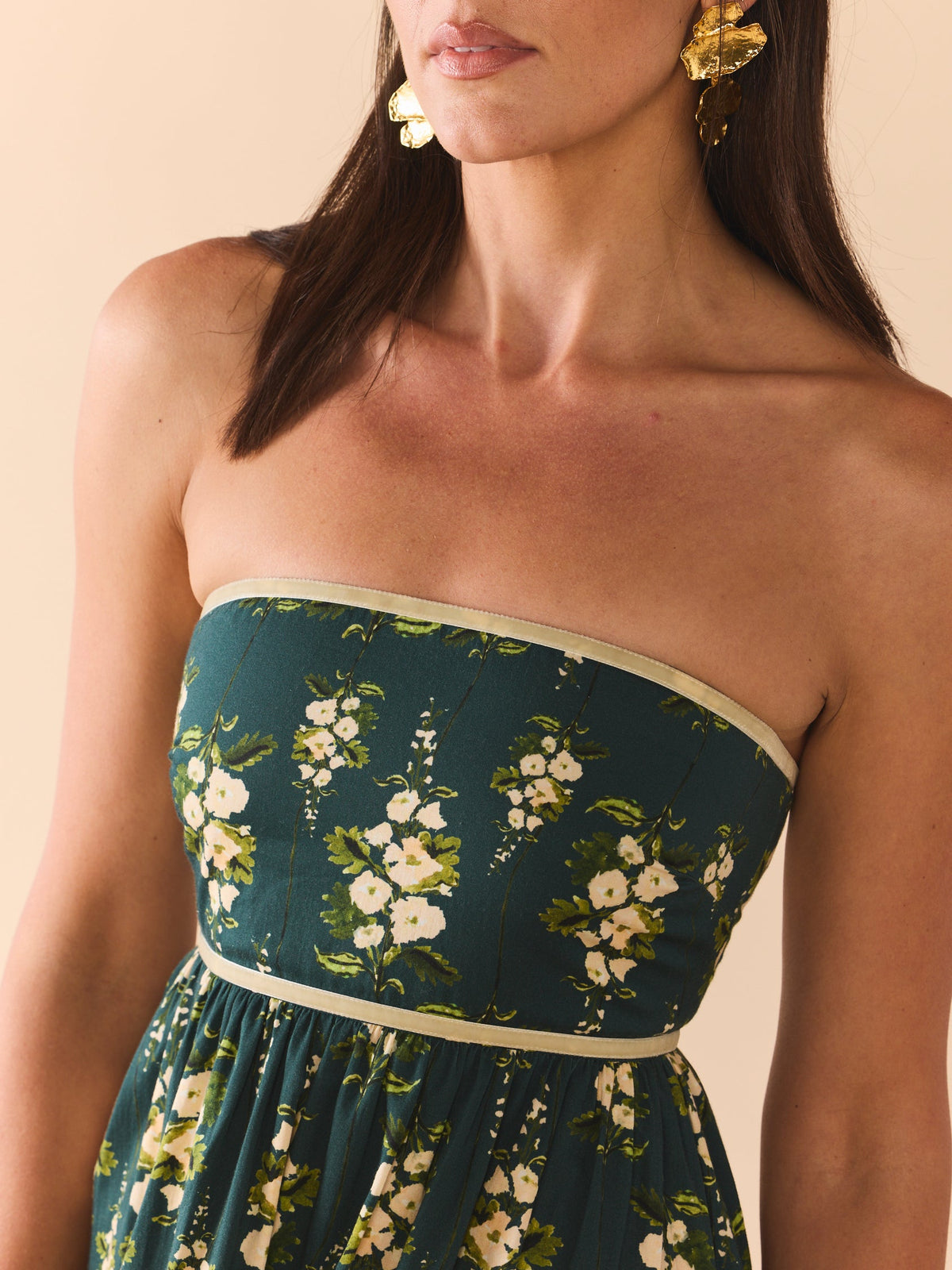 EDDY x Mckenzie Depinto Mimi Dress in Deep Green & Floral
