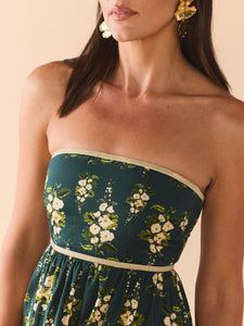 EDDY x Mckenzie Depinto Mimi Dress in Deep Green & Floral