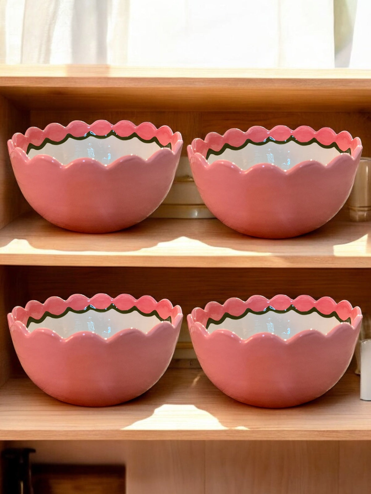 Hand-painted Custom Initial Bowls, Set of 4