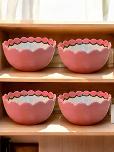 Hand-painted Custom Initial Bowls, Set of 4
