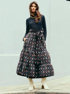 Celine Skirt in Florence Black Floral