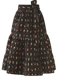 Celine Skirt in Florence Black Floral