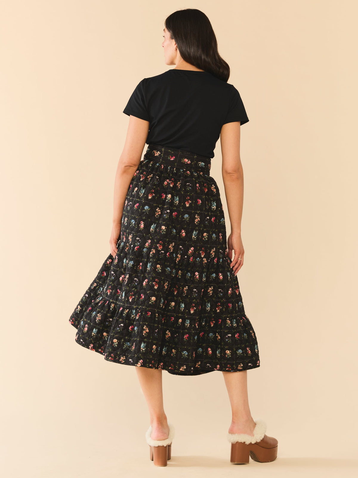 Celine Skirt in Florence Black Floral