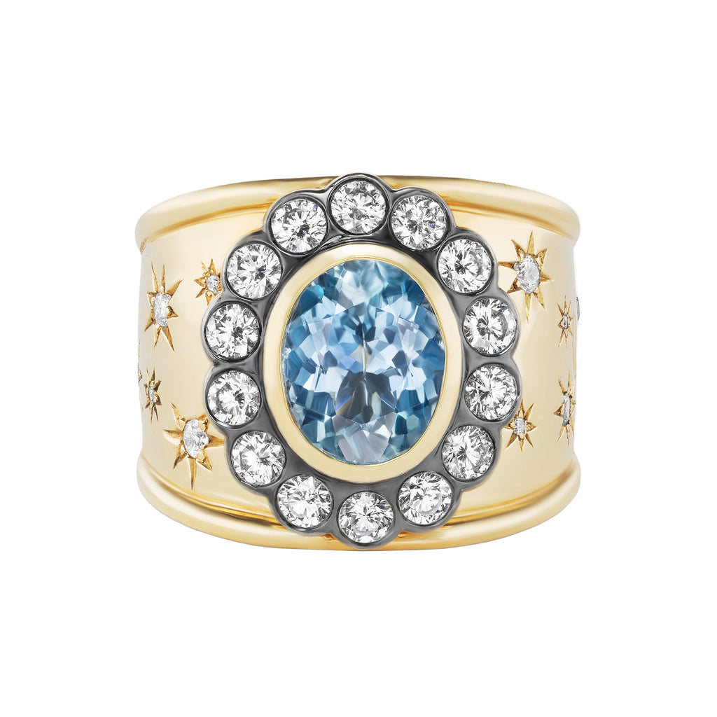 Alix Cigar Band Aquamarine