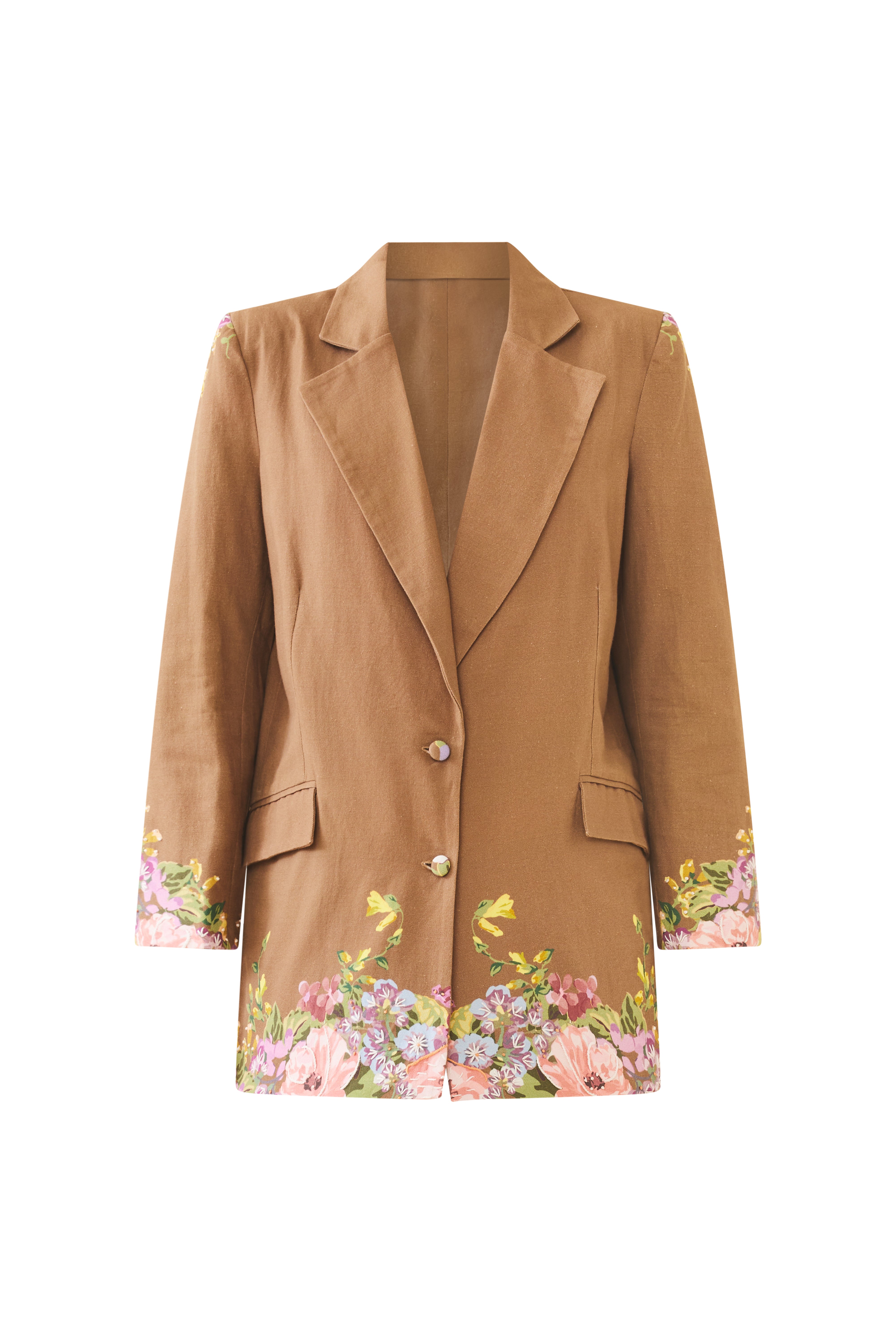 Sloan Blazer in Caramel Victorian Floral