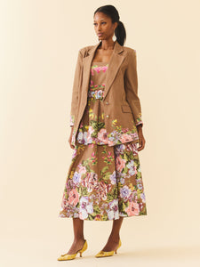 Sloan Blazer in Caramel Victorian Floral