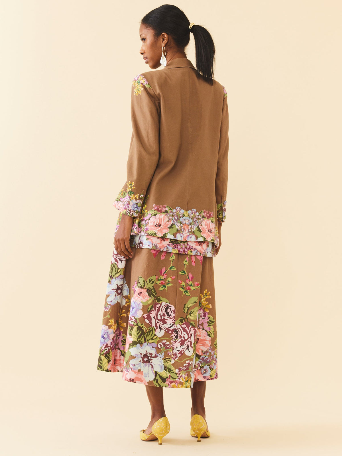 Sloan Blazer in Caramel Victorian Floral