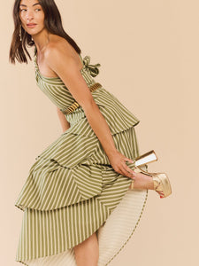 Emma Dress in Meadow Stripe