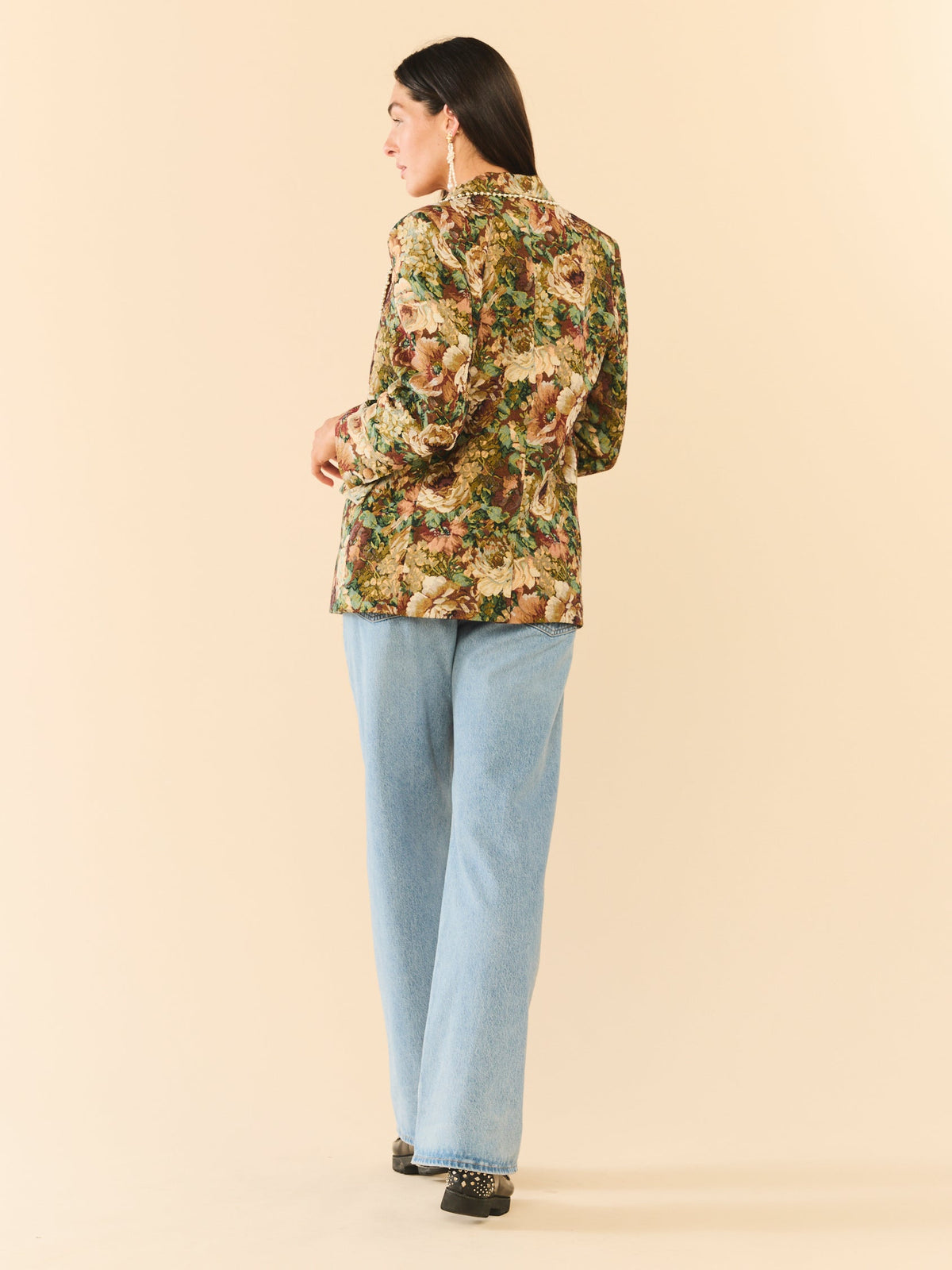 Meredith Blazer in Flora Floral Jacquard