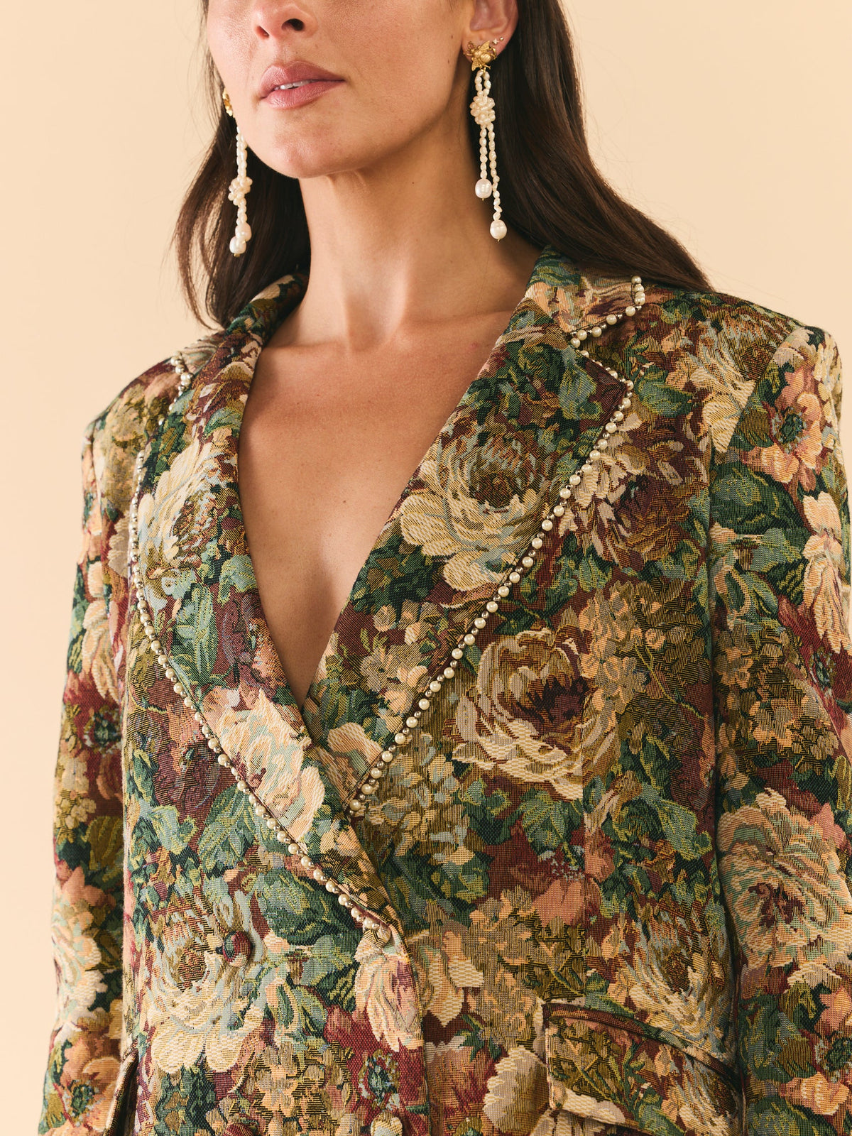 Meredith Blazer in Flora Floral Jacquard
