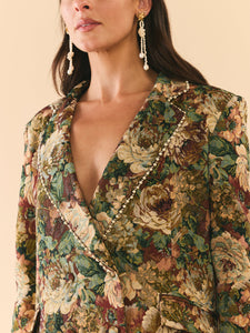 Meredith Blazer in Flora Floral Jacquard