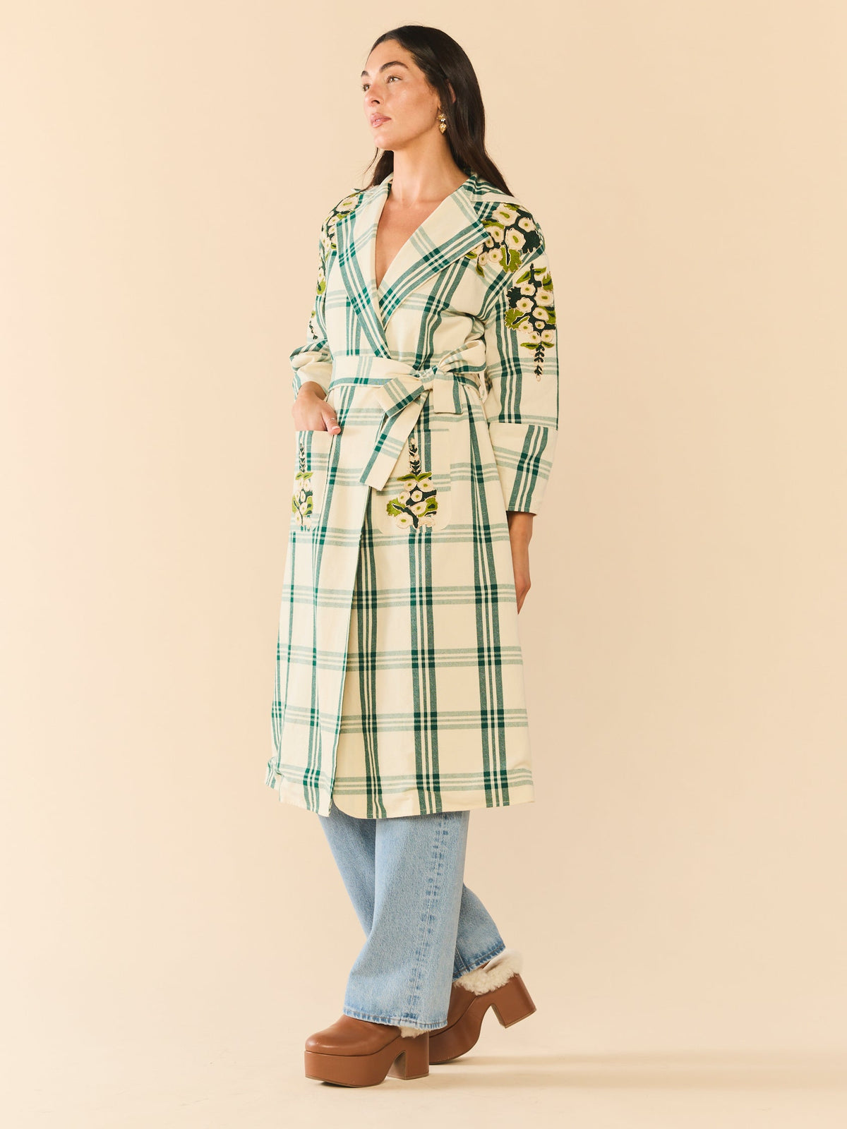 EDDY x Mckenzie Depinto Melly Jacket in Green Plaid & Floral
