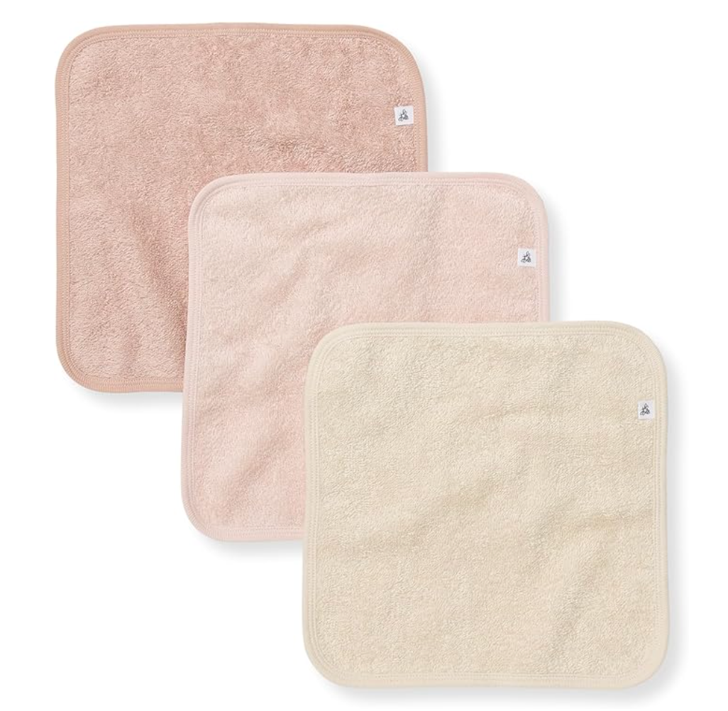 Burt's Bees Baby Infant Washcloths, 100% Organic Cotton, Soft and Super Absorbent Knit Terry & Woven Terry Wash Cloth