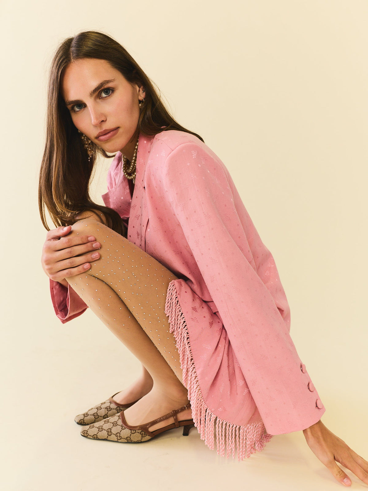 Alex Blazer Dress in Raspberry