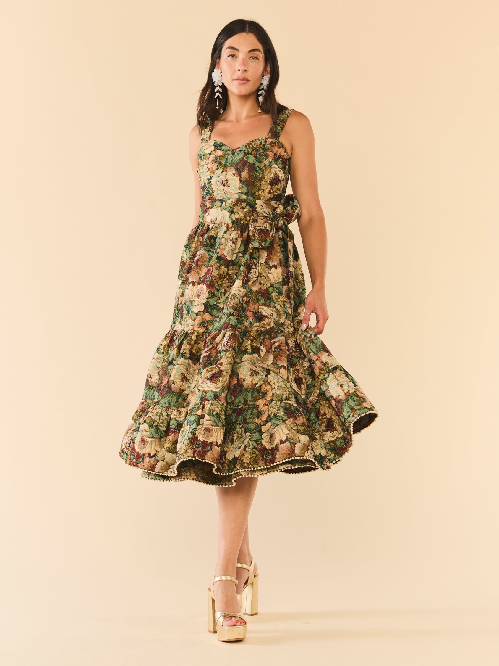 Tracy Set in Flora Floral Jacquard