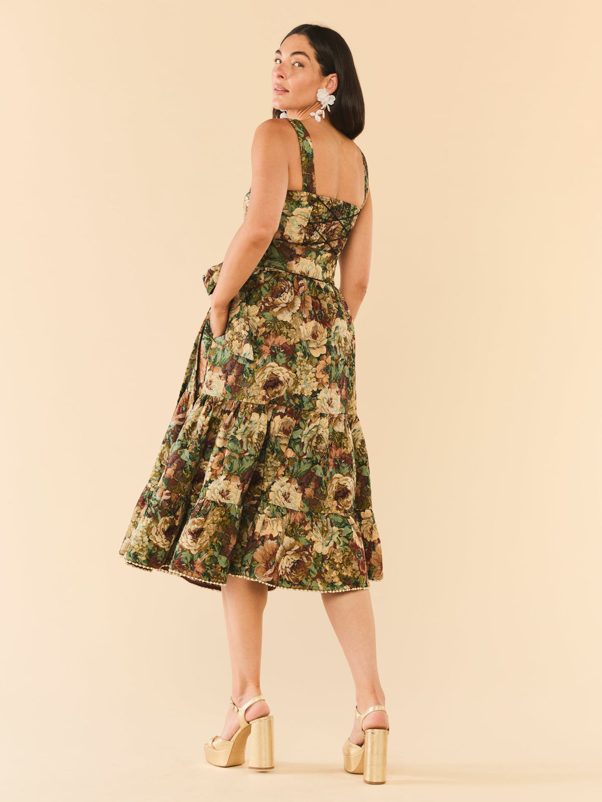 Tracy Set in Flora Floral Jacquard