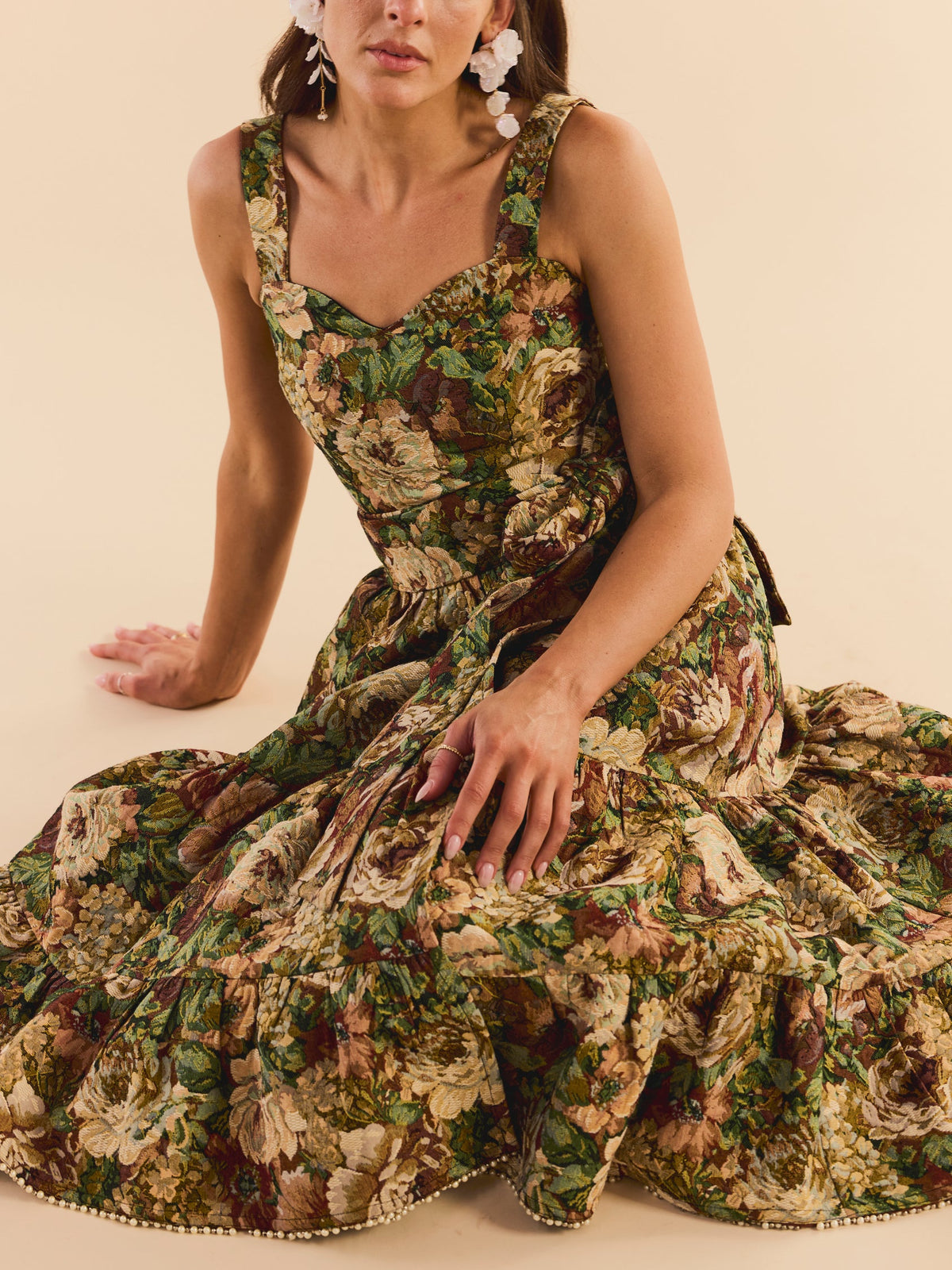 Tracy Set in Flora Floral Jacquard