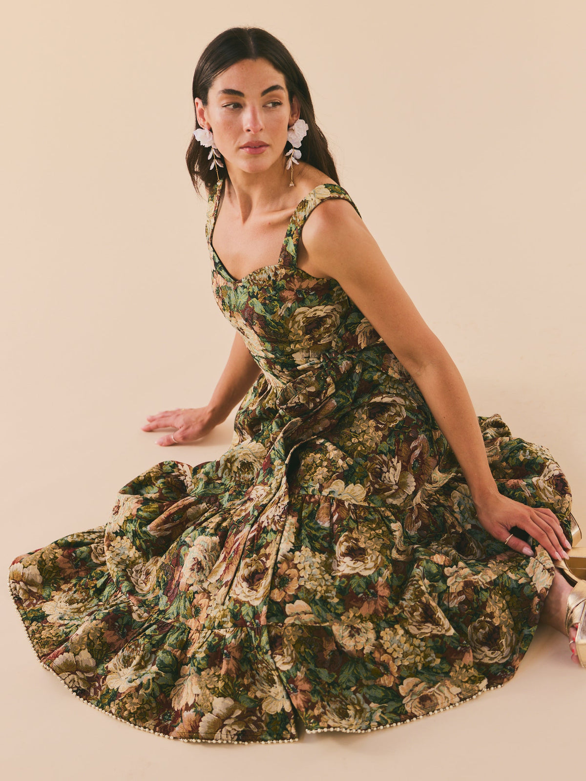Tracy Set in Flora Floral Jacquard