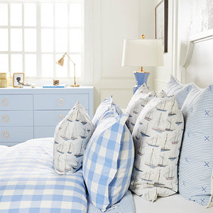 Classic Stripe Sham in Blue
